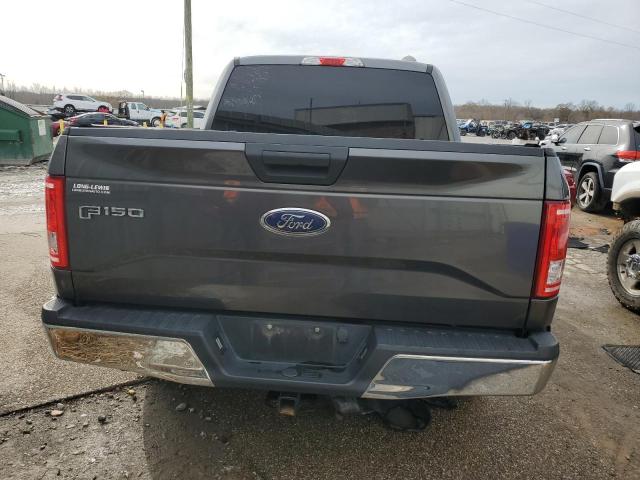 1FTEW1E88HFC05583 - 2017 FORD F150 SUPERCREW GRAY photo 6