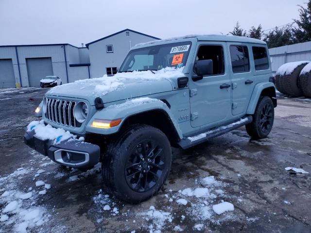 1C4RJXP65RW144225 - 2024 JEEP WRANGLER SAHARA 4XE TURQUOISE photo 1