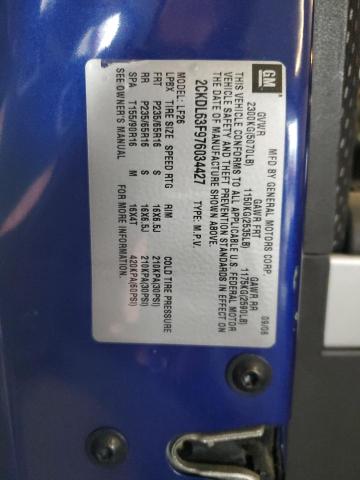 2CKDL63F976034427 - 2007 PONTIAC TORRENT BLUE photo 12