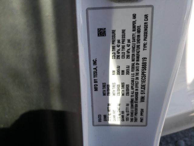 5YJ3E1EC5PF588819 - 2023 TESLA MODEL 3 Ağ foto 12