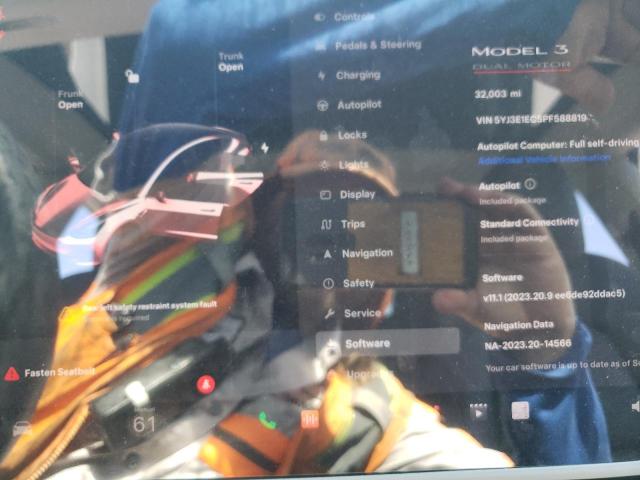 5YJ3E1EC5PF588819 - 2023 TESLA MODEL 3 Ağ foto 9