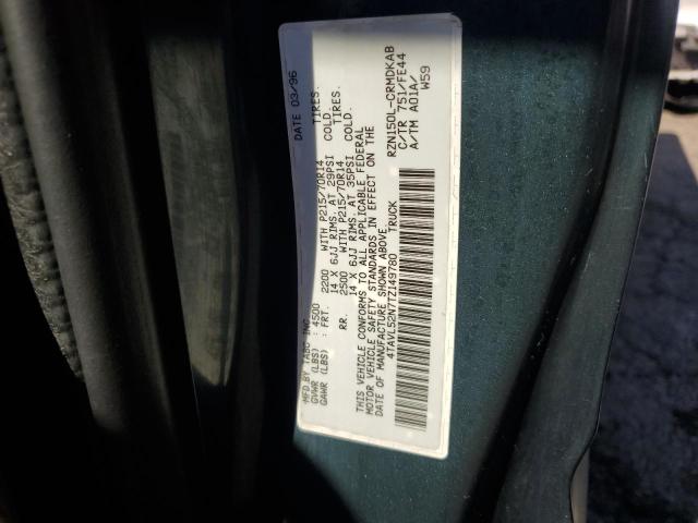 4TAVL52N7TZ149780 - 1996 TOYOTA TACOMA XTRACAB GREEN photo 12