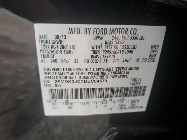 2FMDK3JCXDBC84579 - 2013 FORD EDGE SEL Qara foto 13