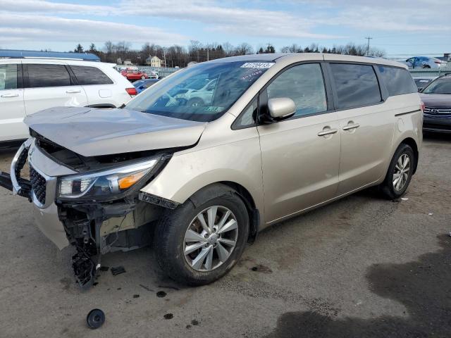 KNDMB5C13H6307488 - 2017 KIA SEDONA LX BEIGE photo 1