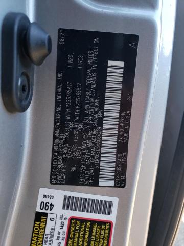 5TDKRKEC5MS064339 - 2021 TOYOTA SIENNA LE GRAY photo 12