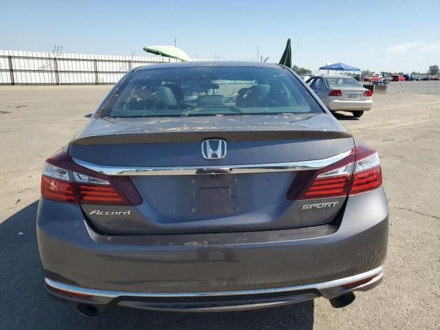 1HGCR2F50GA152481 - 2016 HONDA ACCORD SPORT GRAY photo 6