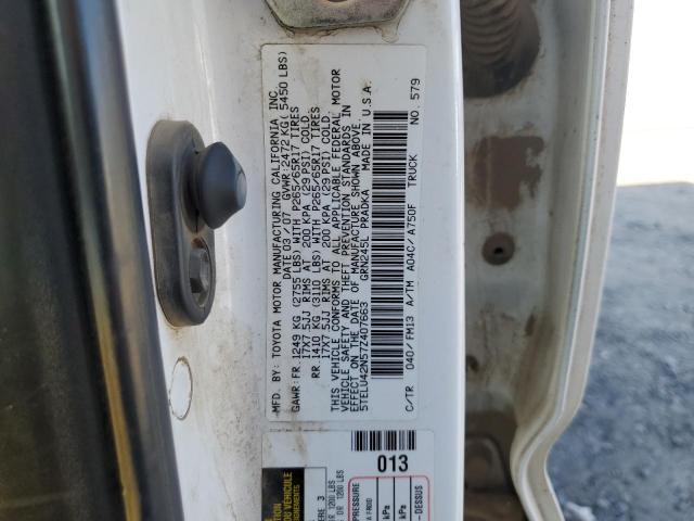 5TELU42N57Z407663 - 2007 TOYOTA TACOMA DOUBLE CAB WHITE photo 12