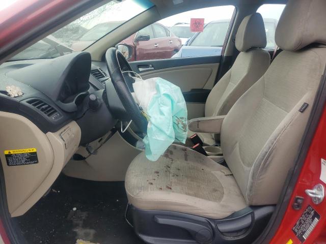 KMHCT4AE8HU378685 - 2017 HYUNDAI ACCENT SE RED photo 7