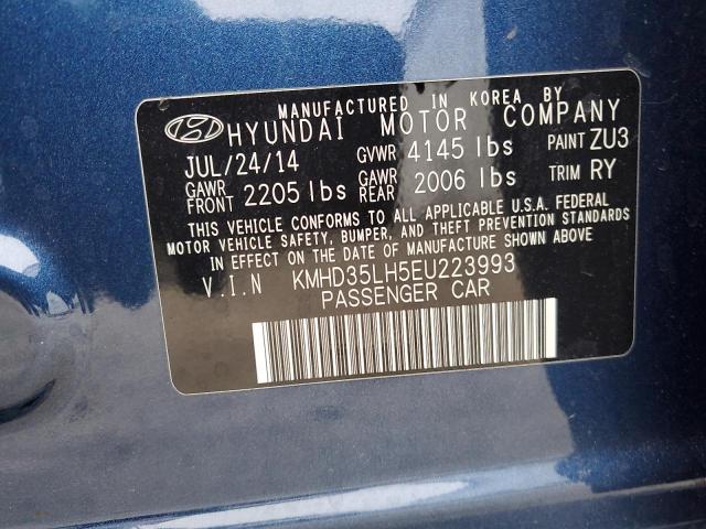 KMHD35LH5EU223993 - 2014 HYUNDAI ELANTRA GT BLUE photo 12