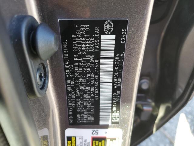 4T1G31AK2RU071570 - 2024 TOYOTA CAMRY SE NIGHT SHADE GRAY photo 12