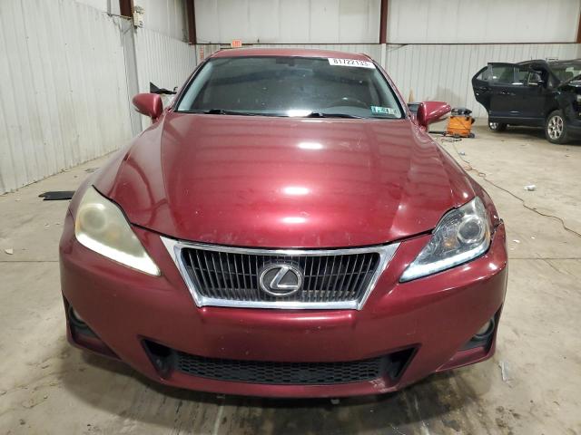 JTHCF5C25B5045512 - 2011 LEXUS IS 250 MAROON photo 5