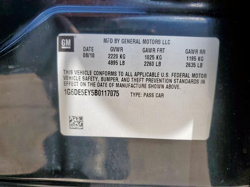 1G6DE5EY5B0117075 - 2011 CADILLAC CTS LUXURY COLLECTION BLACK photo 12