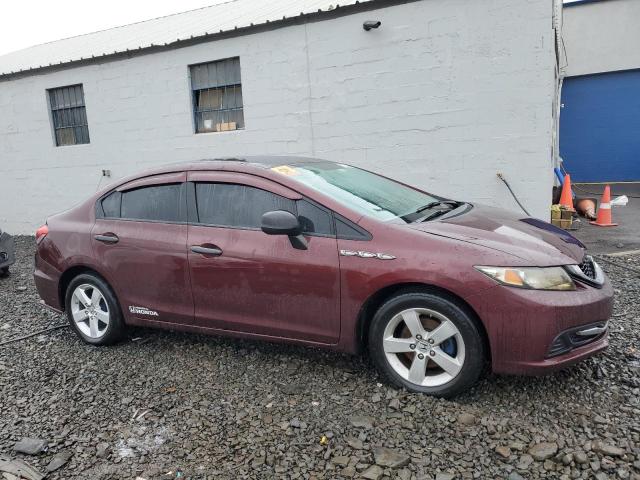 19XFB2F57DE204603 - 2013 HONDA CIVIC LX BURGUNDY photo 4