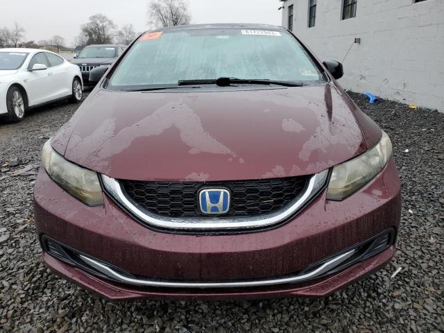 19XFB2F57DE204603 - 2013 HONDA CIVIC LX BURGUNDY photo 5