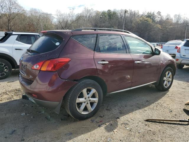 JN8AZ18U89W007896 - 2009 NISSAN MURANO S BURGUNDY photo 3