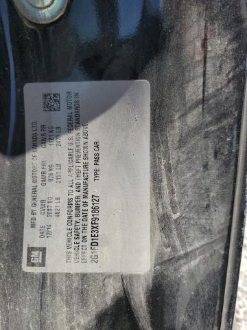 2G1FD1E3XF9186127 - 2015 CHEVROLET CAMARO LT BLACK photo 13