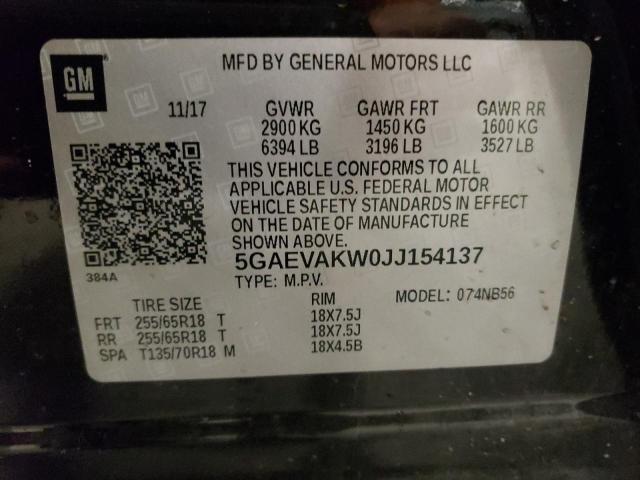 5GAEVAKW0JJ154137 - 2018 BUICK ENCLAVE ESSENCE 黑色 照片 13