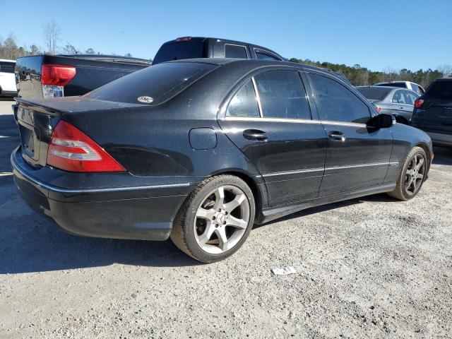 WDBRF52H87E024113 - 2007 MERCEDES-BENZ C 230 BLACK photo 3