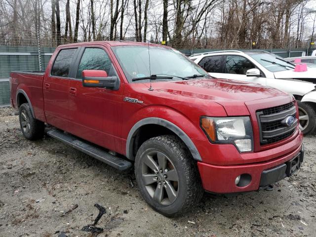 1FTFW1E64EFA65739 - 2014 FORD F150 SUPERCREW RED photo 4