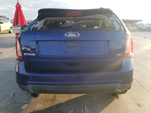 2FMDK3JC7DBA37780 - 2013 FORD EDGE SEL BLUE photo 6