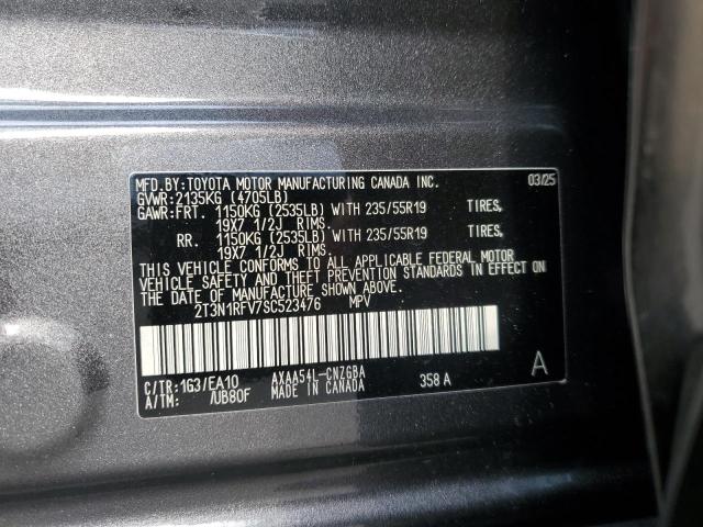 2T3N1RFV7SC523476 - 2025 TOYOTA RAV4 LIMITED GRAY photo 14