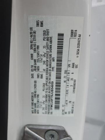 1FMCU0F79JUB54959 - 2018 FORD ESCAPE S თეთრი ფოტო 13