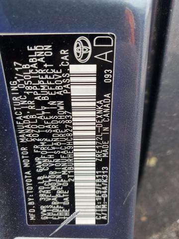 2T1BURHE9HC827837 - 2017 TOYOTA COROLLA L BLUE photo 12