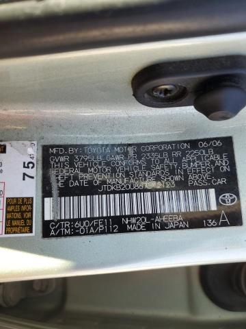 JTDKB20U867512123 - 2006 TOYOTA PRIUS 绿色 照片 13