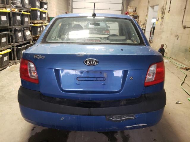 KNADE223696487296 - 2009 KIA RIO BASE BLUE photo 6