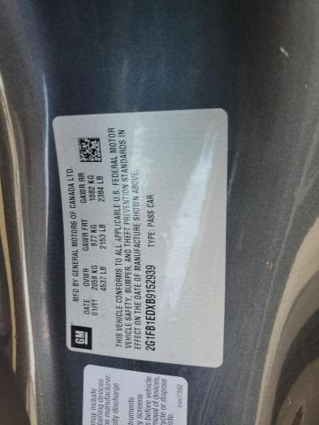 2G1FB1EDXB9152939 - 2011 CHEVROLET CAMARO LT 灰色 照片 12