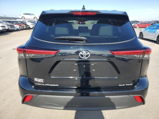 5TDGZRBH2NS226721 - 2022 TOYOTA HIGHLANDER XLE BLACK photo 6