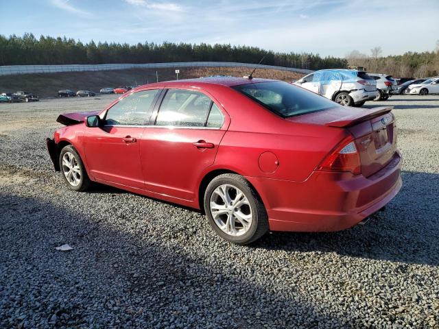 3FAHP0HG8CR410748 - 2012 FORD FUSION SE RED photo 2