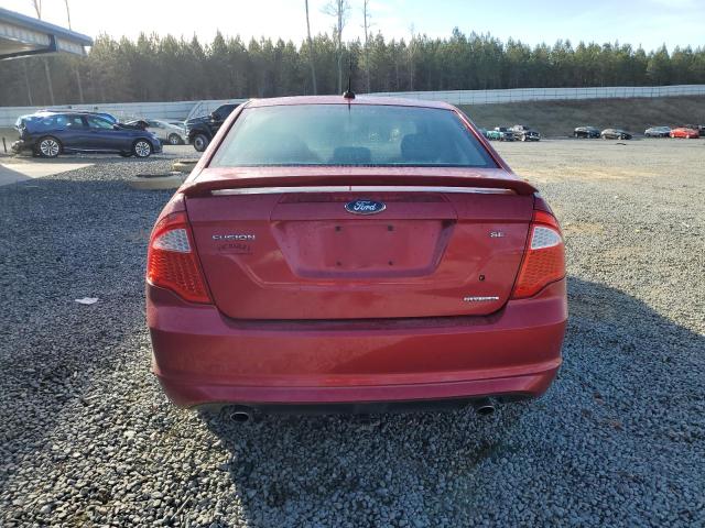 3FAHP0HG8CR410748 - 2012 FORD FUSION SE RED photo 6
