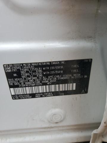 2T3DFREV7GW413225 - 2016 TOYOTA RAV4 LIMITED Ağ foto 13