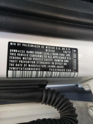 3VW5P7ATXDM805653 - 2013 VOLKSWAGEN BEETLE 白色 照片 13