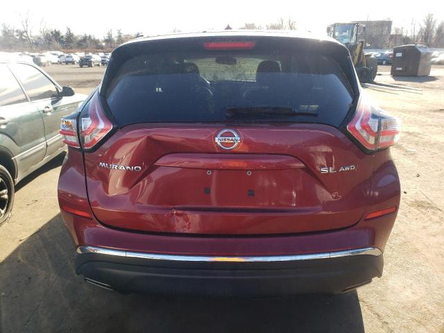 5N1AZ2MH6FN254745 - 2015 NISSAN MURANO S RED photo 6