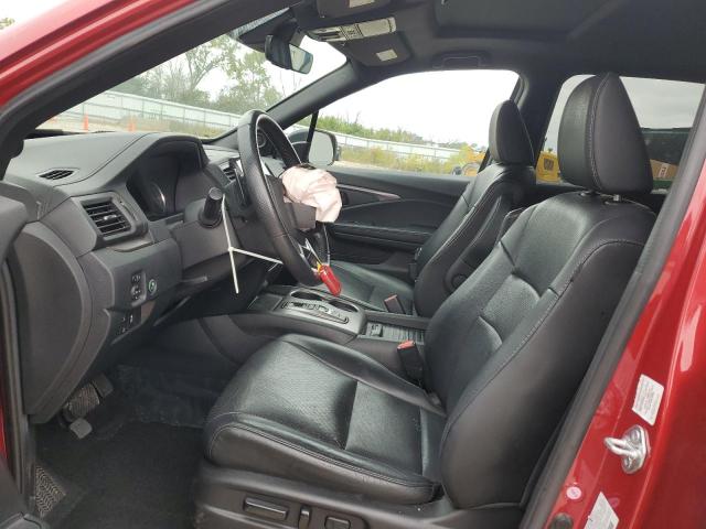 5FNYF8H51NB030858 - 2022 HONDA PASSPORT EXL RED photo 7