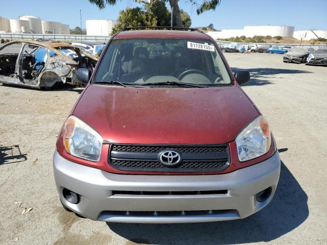 JTEGD20VX40038234 - 2004 TOYOTA RAV4 勃艮第红 照片 5