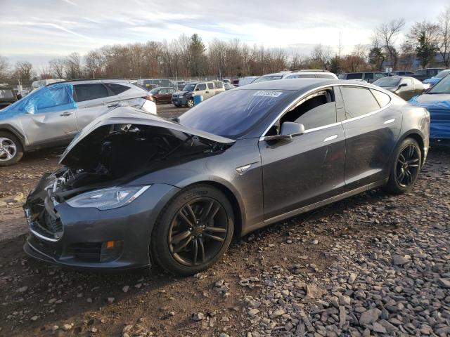 5YJSA1E25FF108744 - 2015 TESLA MODEL S GRAY photo 1