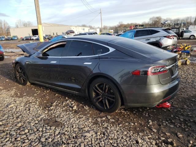 5YJSA1E25FF108744 - 2015 TESLA MODEL S GRAY photo 2