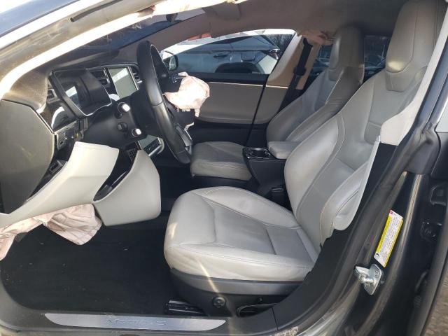 5YJSA1E25FF108744 - 2015 TESLA MODEL S GRAY photo 7