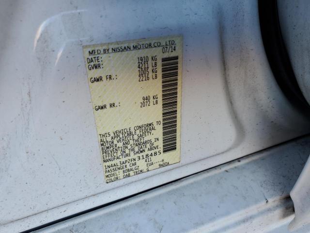 1N4AL3AP2FN318485 - 2015 NISSAN ALTIMA 2.5 Beyaz fotoğraf 13