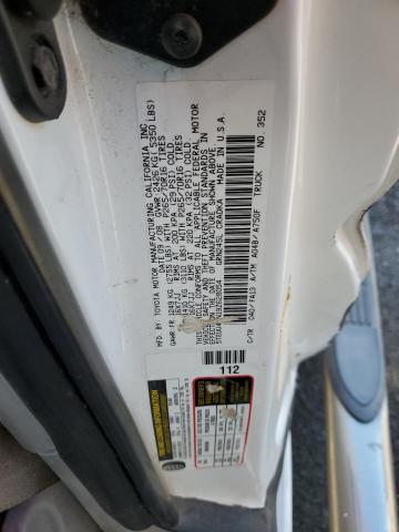 5TEUU42N19Z628054 - 2009 TOYOTA TACOMA ACCESS CAB Weiß Foto 12