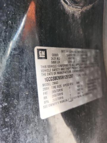 1GCGSBENXH1251297 - 2017 CHEVROLET COLORADO 黑色 照片 12