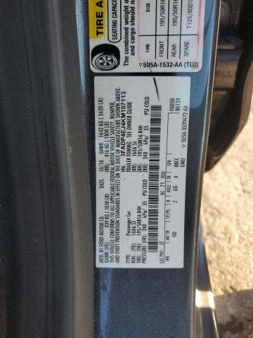 3FADP4EJ4KM107113 - 2019 FORD FIESTA SE Szary zdjęcie 12