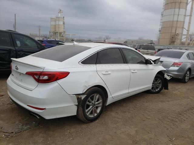 5NPE24AF5FH010593 - 2015 HYUNDAI SONATA SE WHITE photo 3