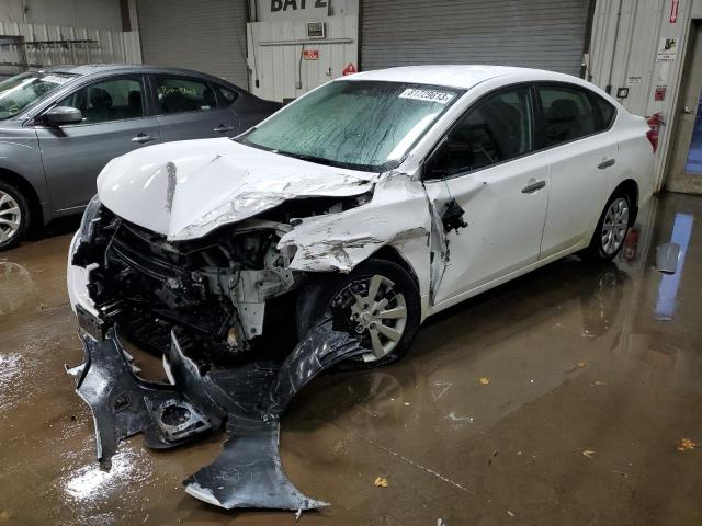 3N1AB7AP7HY371051 - 2017 NISSAN SENTRA S WHITE photo 1