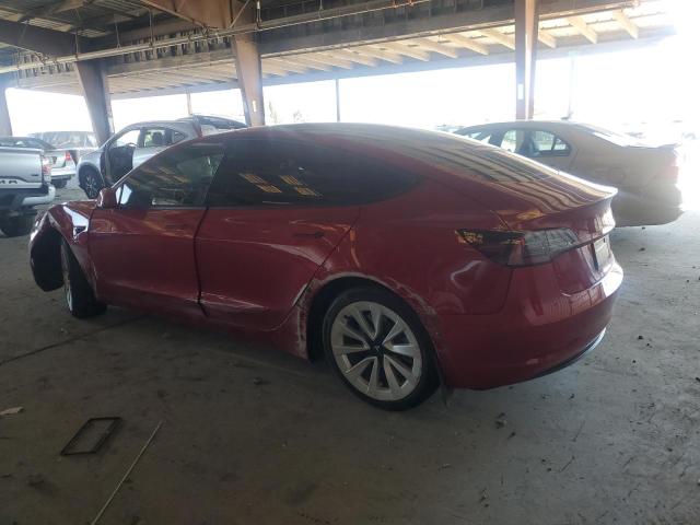 5YJ3E1EA1NF295186 - 2022 TESLA MODEL 3 Qırmızı foto 2