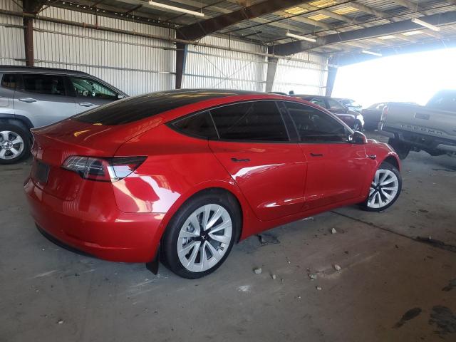5YJ3E1EA1NF295186 - 2022 TESLA MODEL 3 Qırmızı foto 3