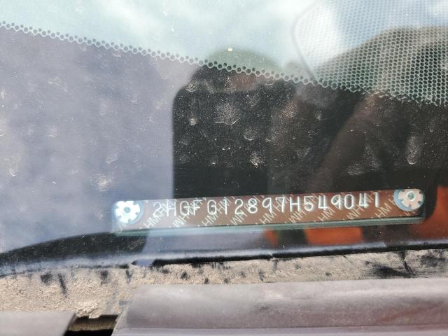 2HGFG12897H549041 - 2007 HONDA CIVIC EX BLACK photo 12